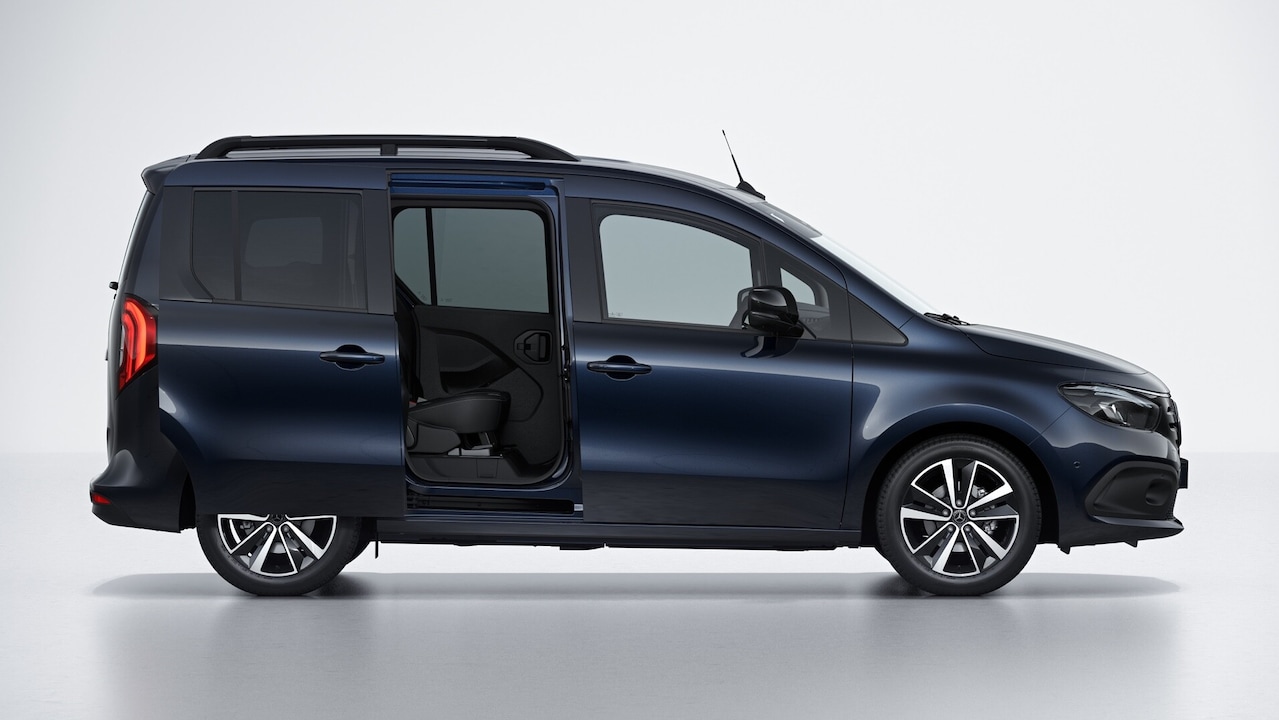 Schuifdeuren aan beide zijden | EQT | Mercedes-Benz Vans Comfortfactor voor achter. De schuifdeuren zorgen voor veel flexibiliteit bij het in- en uitstappen, alsmede bij het laden en lossen.