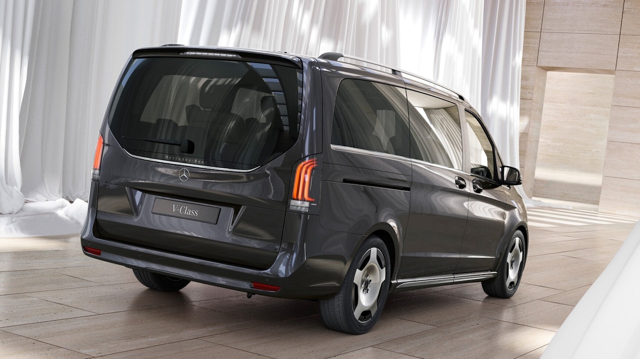 EASY PACK-pakket | V-Klasse | Mercedes-Benz Vans Het EASY PACK-pakket ondersteunt u elektrisch bij het openen en sluiten van schuifdeuren en achterklep. Eén druk op een knop is voldoende.