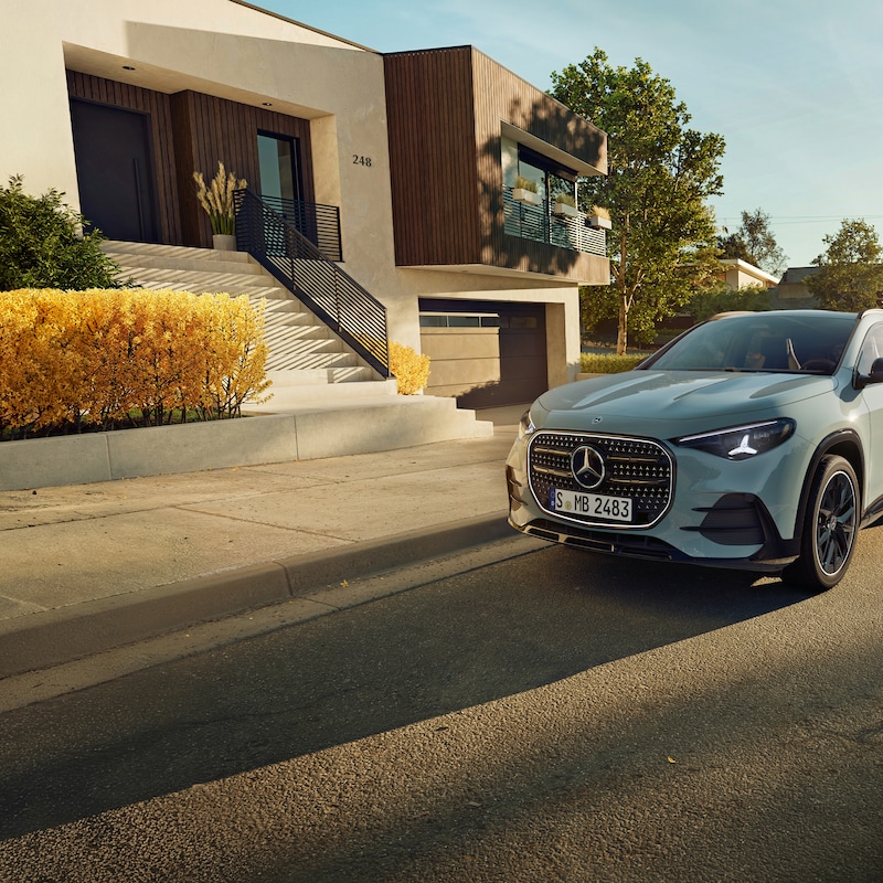 L'extérieur du nouveau GLA de Mercedes-Benz.