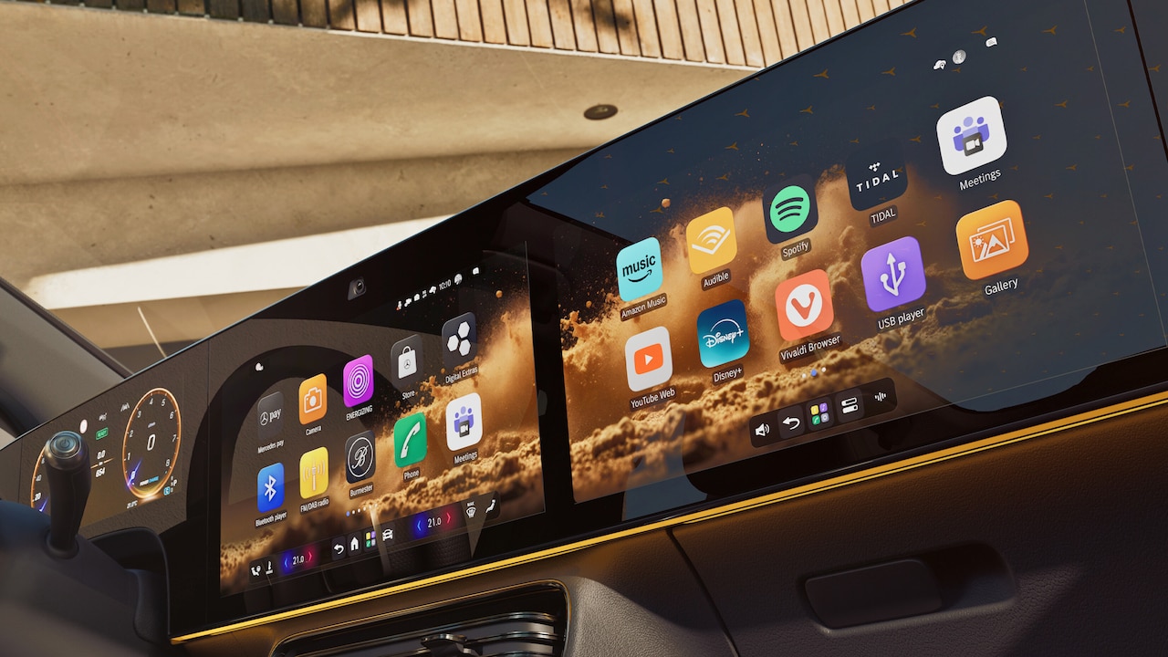 Le MBUX Superscreen du nouveau GLA de Mercedes-Benz.