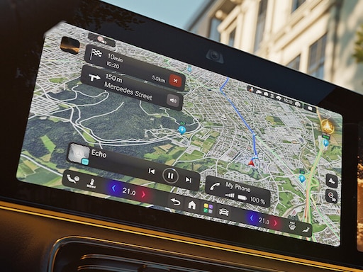 L'Extra digital 'MB.DRIVE Standard' dans le nouveau GLA de Mercedes-Benz.