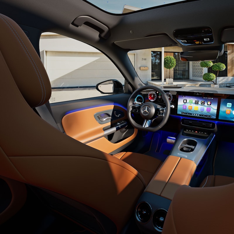 Interieur | Der neue elektrische GLB | Mercedes-Benz Das Interieur des neuen GLB von Mercedes-Benz.