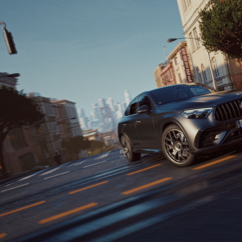 Das Exterieur des neuen Mercedes-AMG GLC Coupés.