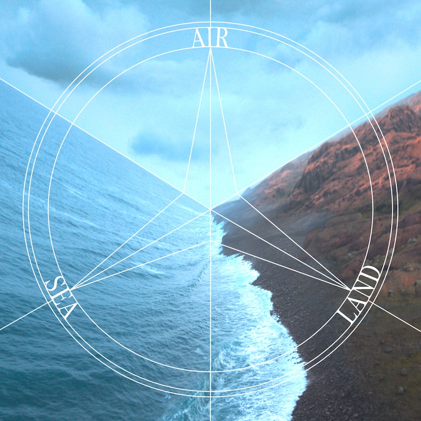 Mercedes-Benz - Sur terre, sur mer et dans les airs. L'étoile Mercedes sur les éléments terre, mer et air.