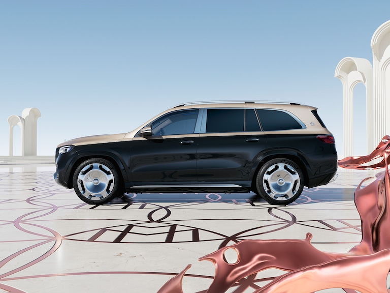 Mercedes-Maybach on a chessboard Mercedes-Maybach on a chessboard