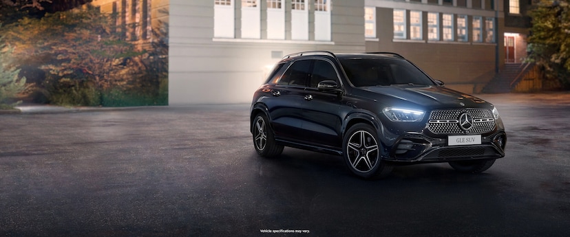 Rear view of the Mercedes-Benz GLE.